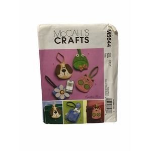 McCall's Crafts Cell Phone Case Frog Flower Puppy Kitten Sewing Pattern M5644